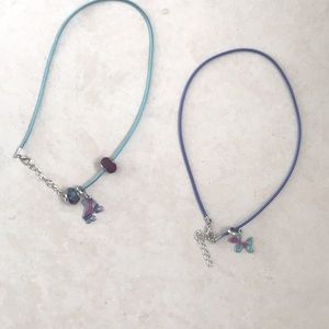 2 Pc necklaces blue and teal